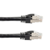 Category 6a 10gig 100W PoE Ethernet Cable Assembly, 22AWG Stranded, RJ45 Male Plug, CM PVC Jacket, Black, 6FT