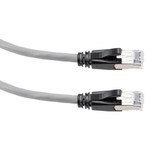 Category 6a 10gig Ethernet Patch Cable, F/UTP Shielded, RJ45, Riser CMR/CMG Jacket, 26AWG Stranded Relaxed Style, 300V, Gray, 10FT
