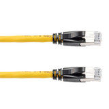 Category 6a 10gig Ethernet Patch Cable, F/UTP Shielded, RJ45, CMR Riser CMG Jacket, 26AWG Stranded Relaxed Style, 300V, Yellow, 1F