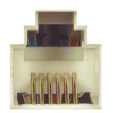 Universal Sub-Panel Black, 2 Black Feed-Thru Couplers, RJ12 (6x6) Straight