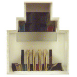 Universal Sub-Panel Black, 2 Black Feed-Thru Couplers, RJ11 (6x4) Straight
