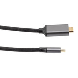 USB to Video Conversion Cable Assembly, USB Type C Male to Mini HDMI Male, 4k @ 60Hz, Nylon Braid, 3M