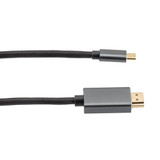 USB to Video Conversion Cable Assembly, USB Type C Male to HDMI Male, 4k @ 60Hz, Nylon Braid, 3M
