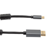 USB to Video Conversion Cable Assembly, USB Type C Male to DisplayPort Male, 8k @ 60Hz, Nylon Braid, Ferrites, 3M