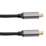 MDP to MDP, M/M, Alum Shell, 4K @ 60 Hz, Black Nylon Braid, 1M