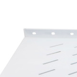 19" Fixed Shelf 1U 21.6in (550mm), adj mount 4-post -RAL9003 -Signal White