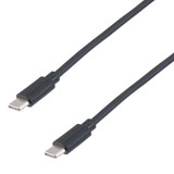 USB 2.0 TYPE C TO C Black TPU Cable, 60W, 3M stretched, 480 mbps, 60 watt, 20V, 3 Amp