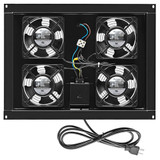 Cabinet Top-Mount (4 UL listed fans) Fan Panel, 110v, with NEMA 5-15P (US) Plug, Cord Length 2M