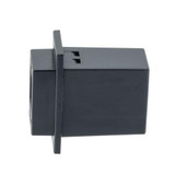 USB 3.0 Double Stack Adapter Coupler, ECF Flange Type 4 Panel Mount Style, Two A Type Female Jack to Two A Type Female Jack, , Black