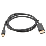 DisplayPort to Mini DisplayPort Male to Male, 4K, nylon braided cable, 1 Meter
