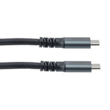 USB 3.2 Data Cable, Aluminum connector, 20Gbps, C Male Plug to C Male Plug, 20V 5A, 1M