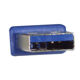 USB 3.0 Right Angle Cable Assembly - Down Angle Micro B - Straight A Connectors 0.3 Meters