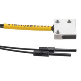Fiber Optic Sensor Cable, 2M Array-type, Diffuse Reflection, R25 POF with Square Sensing End and 15 mm Wide Right Angle Beam Exit