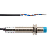 Capacitive Proximity Sensor, Cylindrical, M12, Non-shielded, Ni-plated Brass, AC 2-wire NC, Sensing Distance 4 mm, 2 meter 2-wire cable
