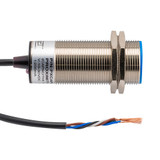 Capacitive Proximity Sensor, Cylindrical, M30, Shielded, Ni-plated Brass, PNP NO+NC, Sensing Distance 10 mm, 2 meter 4-wire cable