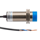 Capacitive Proximity Sensor, Cylindrical, M30, Non-shielded, Ni-plated Brass, PNP NO+NC, Sensing Distance 15 mm, 2 meter 4-wire cable