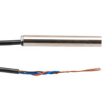 Inductive Proximity Sensor, Cylindrical, M6, Shielded, Ni-plated Brass, PNP NC, Sensing Distance 1 mm, 2 meter 3-wire cable