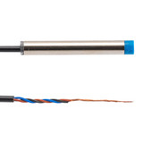 Inductive Proximity Sensor, Cylindrical, M6, Non-shielded, Ni-plated Brass, NPN NC, Sensing Distance 2 mm, 2 meter 3-wire cable