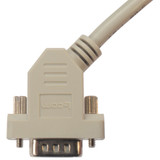 Deluxe Molded D-Sub Cable, DB9 Male / 45° Left Exit Male, 10.0 ft