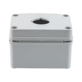 Pushbutton Enclosure, 1 Hole, 30.5mm, Polyester, Gray