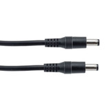 DC Power Cable, 5.5mm/2.1mm Male To Male, PVC, Black, 22 AWG, 2-Foot