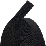 3/4 Inch Roll Hook & Loop Cable Ties - 15ft Black