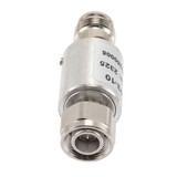 10W/10 dB RF Fixed Attenuator, 2.2-5 Male to 2.2-5 Female Brass Body DC to 6 GHz