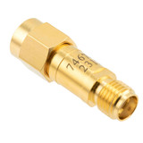 10 dB Fixed Attenuator SMA Male (Plug) to SMA Female (Jack) DC to 12 GHz Rated to 2 Watts, Brass Body, 1.35:1 VSWR