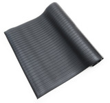 Bertech Anti Fatigue Mat, 3 Ft. x 5 Ft., 3/8 In. Thick, Ribbed, Black  (Made in USA)