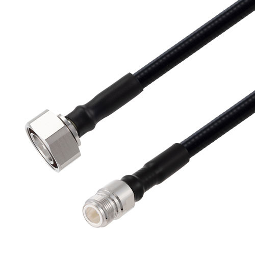 Outdoor Rated 7/16 DIN Male to N Female Cable Using SPO-375 Coax Low PIM Using Times Microwave Parts 3 Feet
