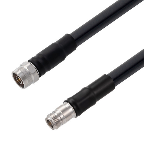 Low Loss N Male to N Female Cable Assembly using LMR-600-DB Coax, 2 FT with Times Microwave Components