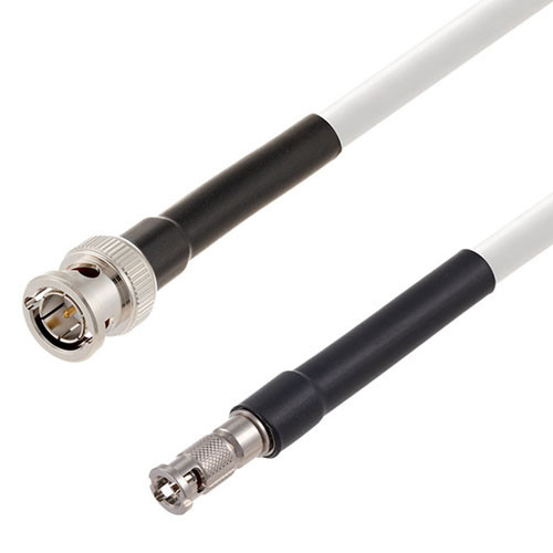 75 Ohm 6G SDI BNC Male to HD-BNC Male Cable Assembly using 1694A-WH Coax, 25 FT