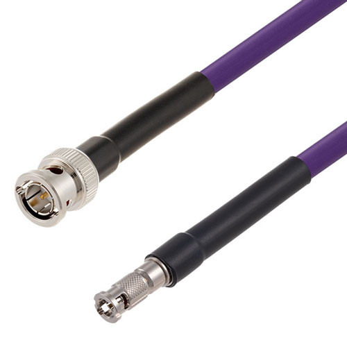 75 Ohm 6G SDI BNC Male to HD-BNC Male Cable Assembly using 1694A-VL Coax, 25 FT
