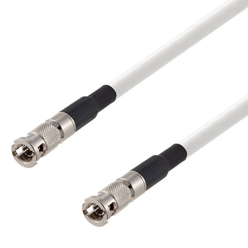 75 Ohm 12G SDI HD-BNC Male to HD-BNC Male Cable Assembly using 4855R-WH Coax, 25 FT