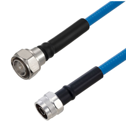 Plenum 4.3-10 Male to N Male Low PIM Cable Using SPP-375-LLPL Coax Using Times Microwave Parts 2 Meter
