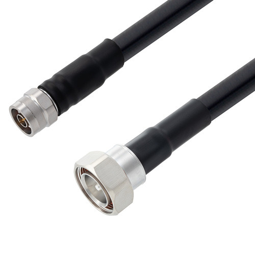 Low Loss N Male to 7/16 DIN Male Cable Assembly using LMR-600 Coax, 1.5 FT with Times Microwave Components