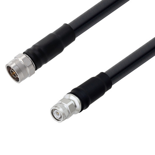 Low Loss N Male to TNC Male Cable Assembly using LMR-600-DB Coax, 3 FT with Times Microwave Components