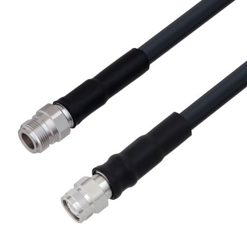 Low Loss N Female to TNC Male Weatherproof Cable Assembly with Silicone using LMR-400 Coax, 2 FT with Times Microwave Components