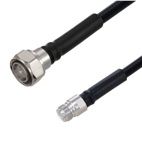 Fire Rated 4.3-10 Male to N Female Low PIM Cable Using SPF-375 Coax Using Times Microwave Parts 2 Meters