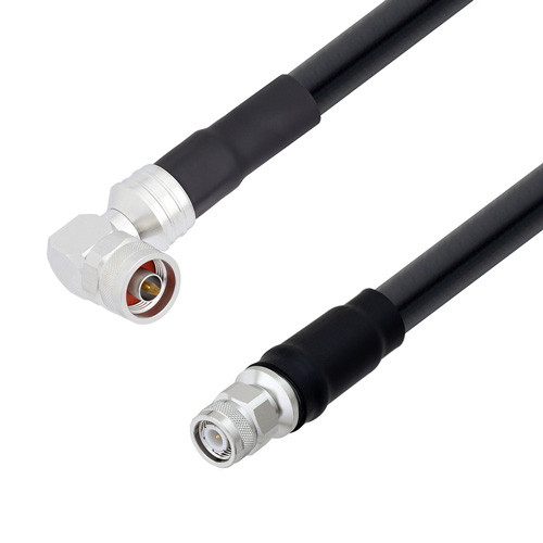 Low Loss N Male Right Angle to TNC Male Cable Assembly using LMR-600-DB Coax, 10 FT with Times Microwave Components
