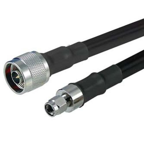 Low Loss Reverse Polarity SMA Plug to N Male Cable Assembly using CA-400 Coax, 150 FT