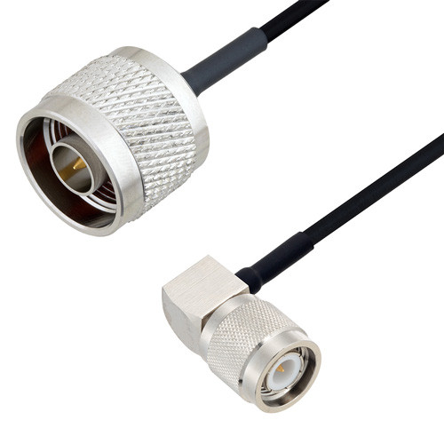 N Male to TNC Male Right Angle Cable Assembly using LC085TBJ Coax, 10 FT