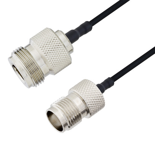N Female to TNC Female Cable Assembly using LC085TBJ Coax, 1 FT