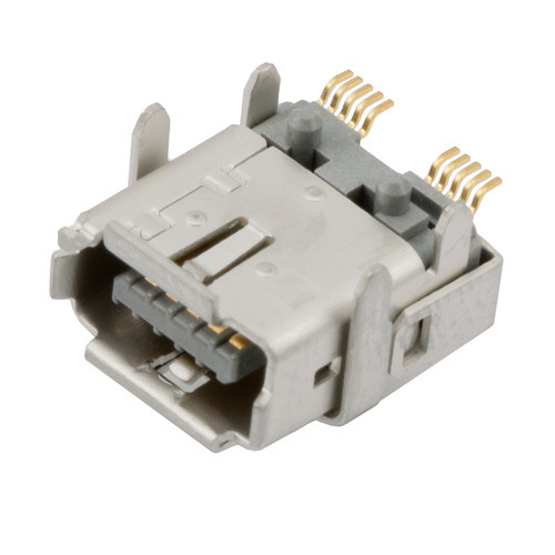IX Industrial Jack, 10gig, A Key for Ethernet Communications, Horizontal Orientation, PCB Style