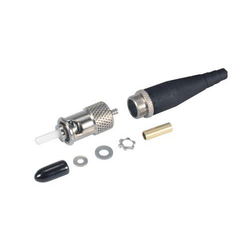 Ruggedized COTS ST Connector, Multimode Locking Stainless Steel for 2.5mm fiber