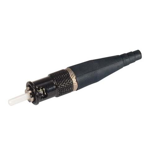 Ruggedized COTS ST Connector, Multimode Non-Locking Nickel Plated Brass for 2mm fiber