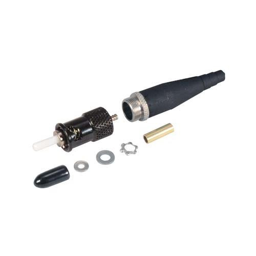 Ruggedized COTS ST Connector, Single Mode Locking Nickel Plated Brass for 2mm fiber