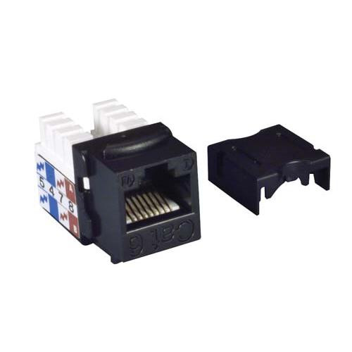 Category 6 Keystone Jack 110/RJ45 EIA568A/B Black