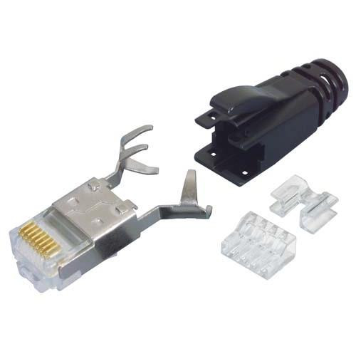 Shielded Category 6A RJ45 Plug (8x8) for Large OD Conductors, Pkg/25