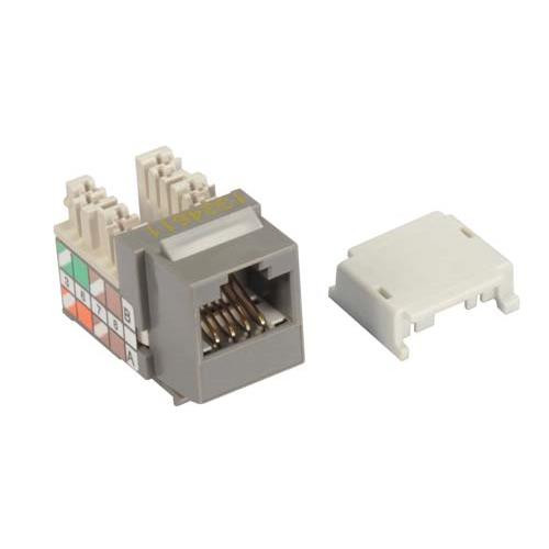 OCC Category 5E Keystone Jack 110/RJ45 EIA568A/B Gray